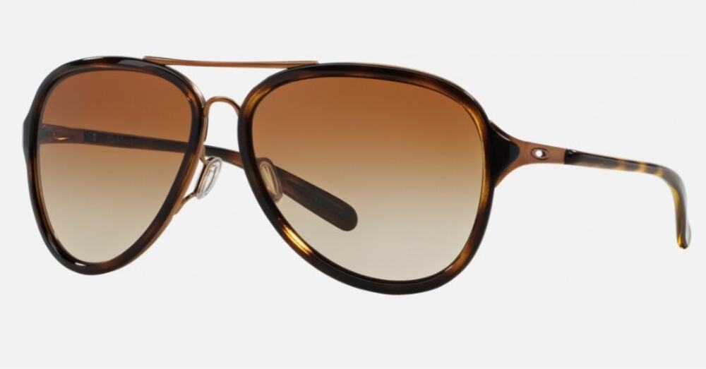 Oakley Kickback Sunglasses Brown Tortoise AS IS Missing Nose Pads Scratched Lens